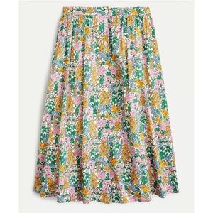 J Crew Liberty button front skirt in floral walk size 12 Medium M